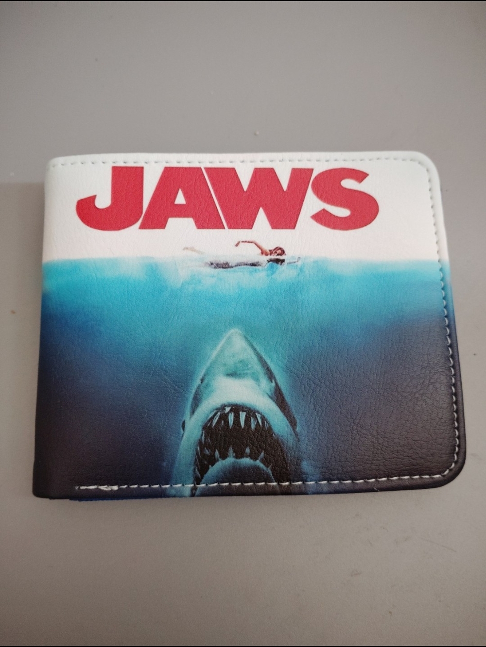 New jaws shark Halloween horror anime manga leather wallet - Picture 2 of 3